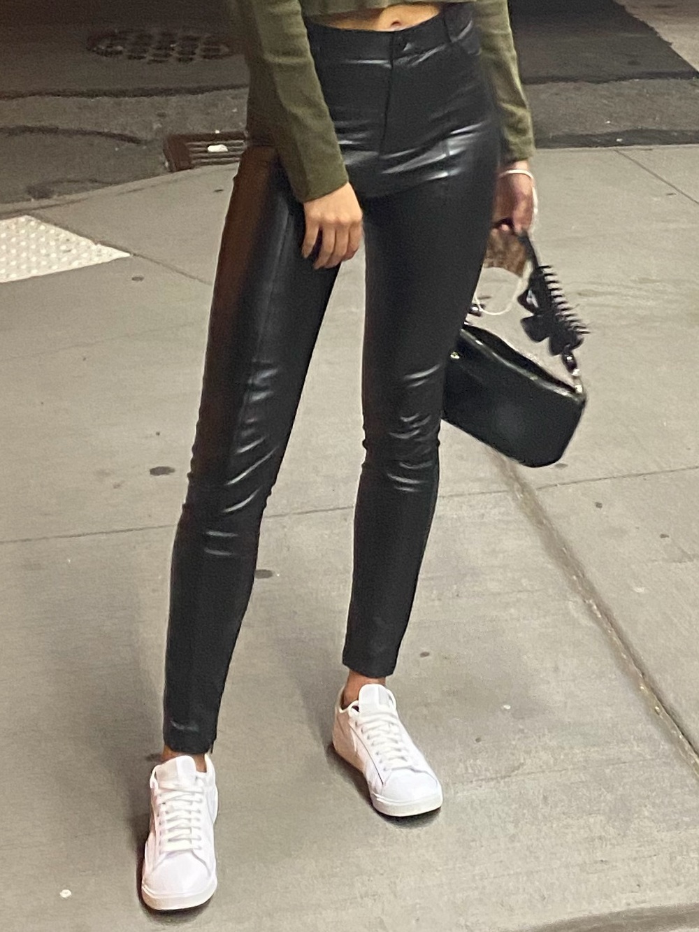 Vegan Leather Jeans, size 2